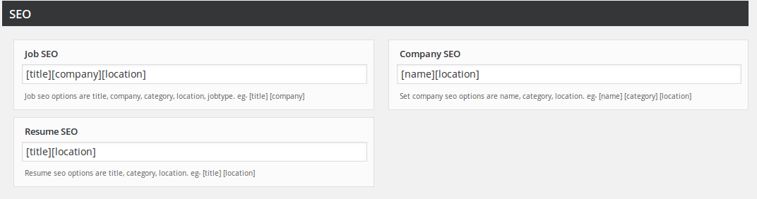 SEO Configuration