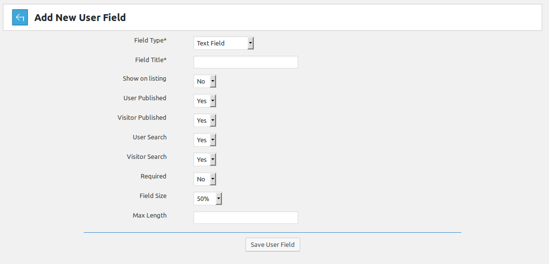 Add Field Ordering