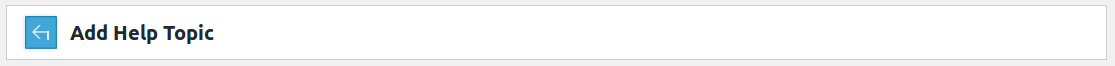 Add Help Topics