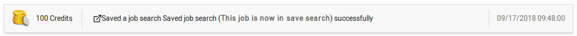 Job Seeker Credits Log
