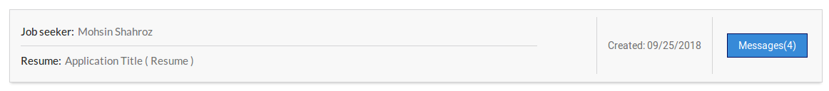 Job Seeker Messages